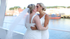 First look for same sex couple on boat in New England